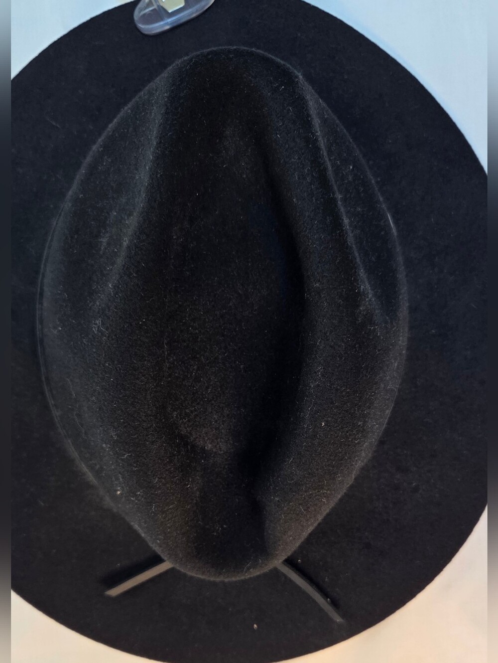 Brixton Black Felt 100% Wool Unisex Wesley Fedora Hat Sz M, 7 1/4 Lightweight